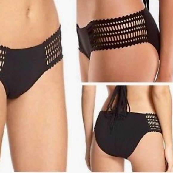 NWT ROBIN PICCONE Sz XS “Sophia” Crochet Bikini Bottoms INDIGO Blue Style 160565 - Picture 5 of 6